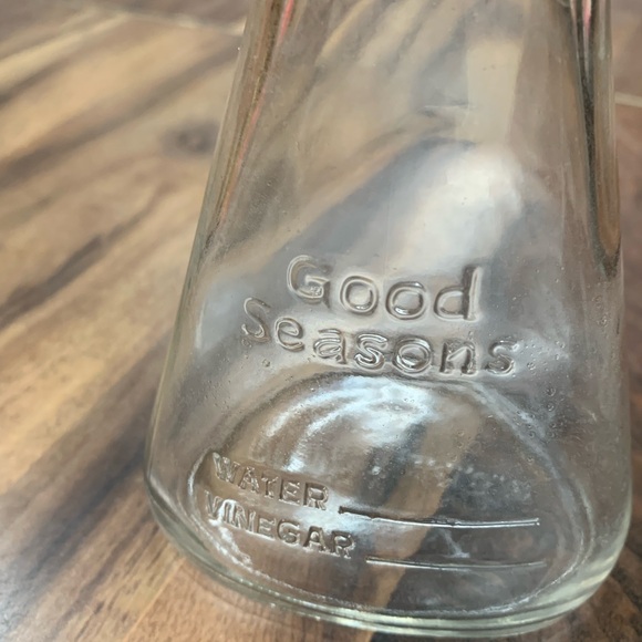 Vintage Good Seasons Glass Cruet Salad Dressing Bottle w/Original Red Lid - Picture 6 of 8